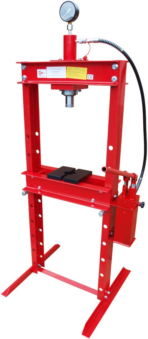 Carmax Werkstattpresse 20T Hydraulikpresse mit 2-Pumpen hydraulisch Rahmenpresse Presse, kompatible mit Auto, 20000 kg