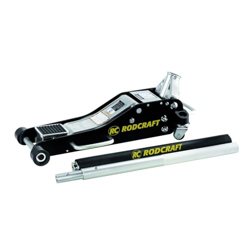 Rodcraft RH201 Rangier-Wagenheber – 2 Tonnen Hubkraft, Höhe 85-460 mm, 695 mm Chassis, 20,5 kg, schwarz-silber