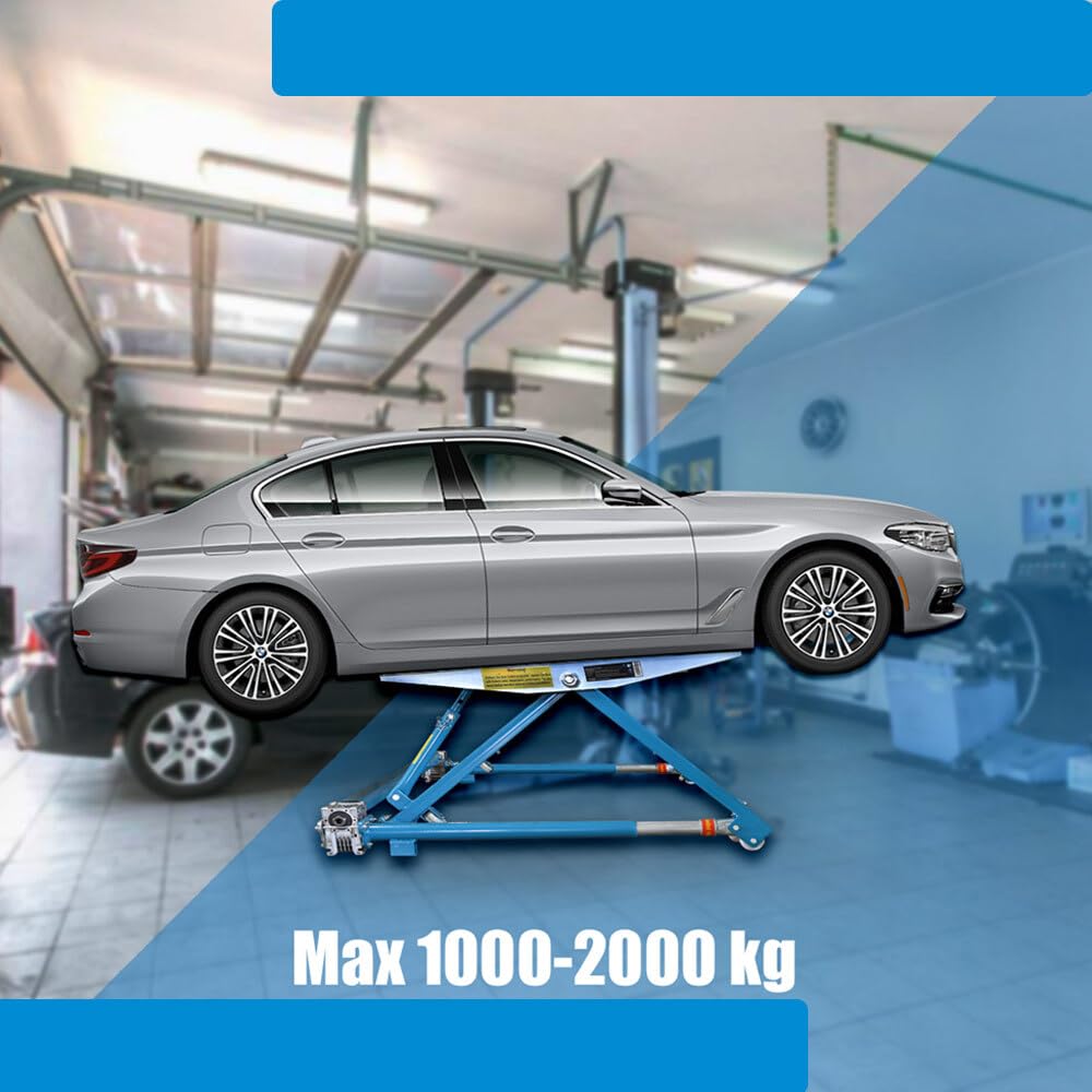 Bituxx Kipphebebühne Mobile Werkstatt Hebebühne Wagenheber Kurzhub PKW Lift bis 2000 kg 2T
