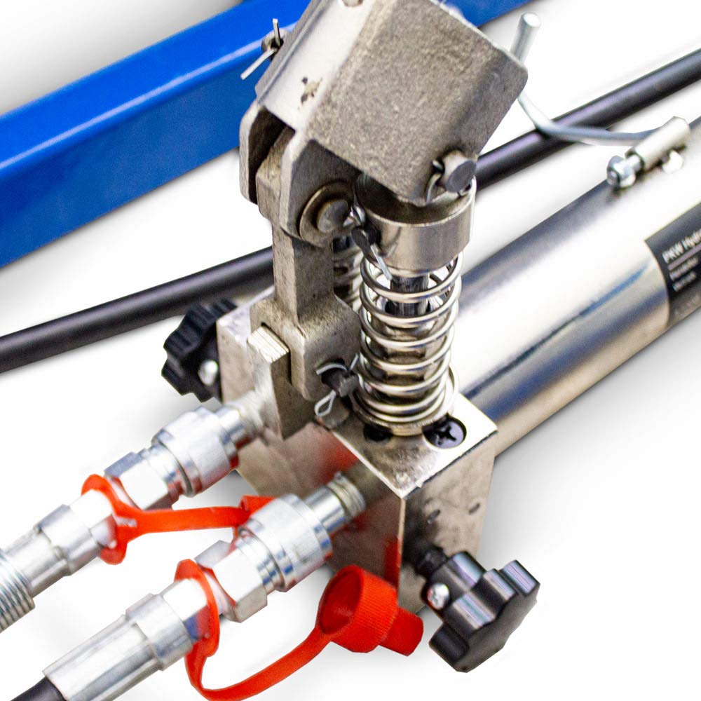 BITUXX® 2er Set hydraulische Auffahrrampen für PKW – höhenverstellbar, Wartungsrampe, Hebebühne, blau